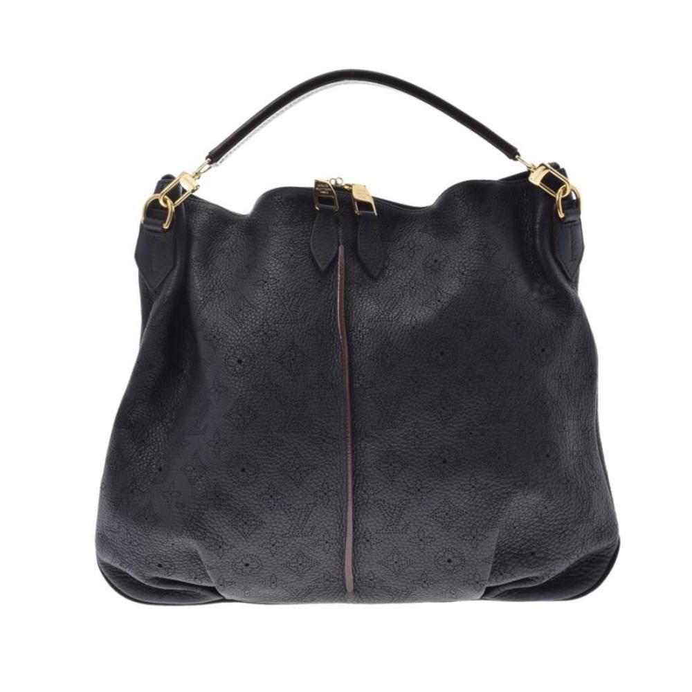 Louis Vuitton Monogram Mahina Selene MM Black Mahina Leather Shoulder Bag
